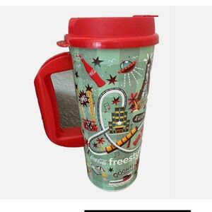 Universal Studios Travel Tumbler Mug Whirley Drink Orlando Resort Coca Cola